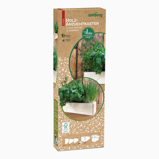 Boîte de culture M en bois avec terreau de coco (3L)