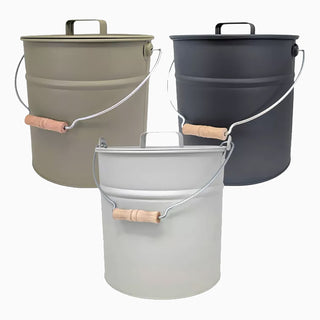 Seau en métal 12L incl. couvercle