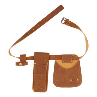 Ceinture de jardin avec poches en cuir de bovin