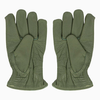 Gant de jardinage en cuir vert