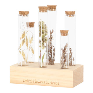 Tubes pour fleurs et herbes en bois L